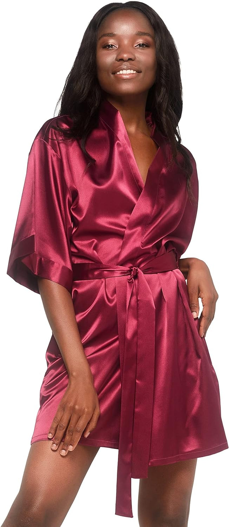 Women'S Bride Bridesmaids Silky Robe Satin Kimono Robes for Women Lingerie