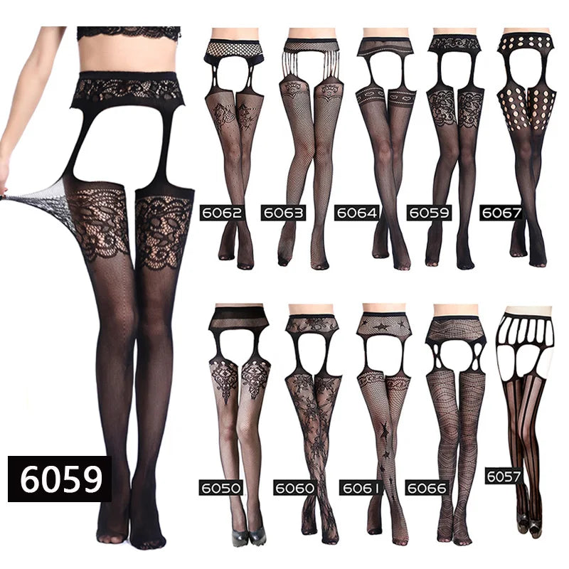 Unleash Your Inner Diva with Stunning Black Fishnet Stockings & Garter Belt! 💖🔥 #LingerieLove #Fashionista