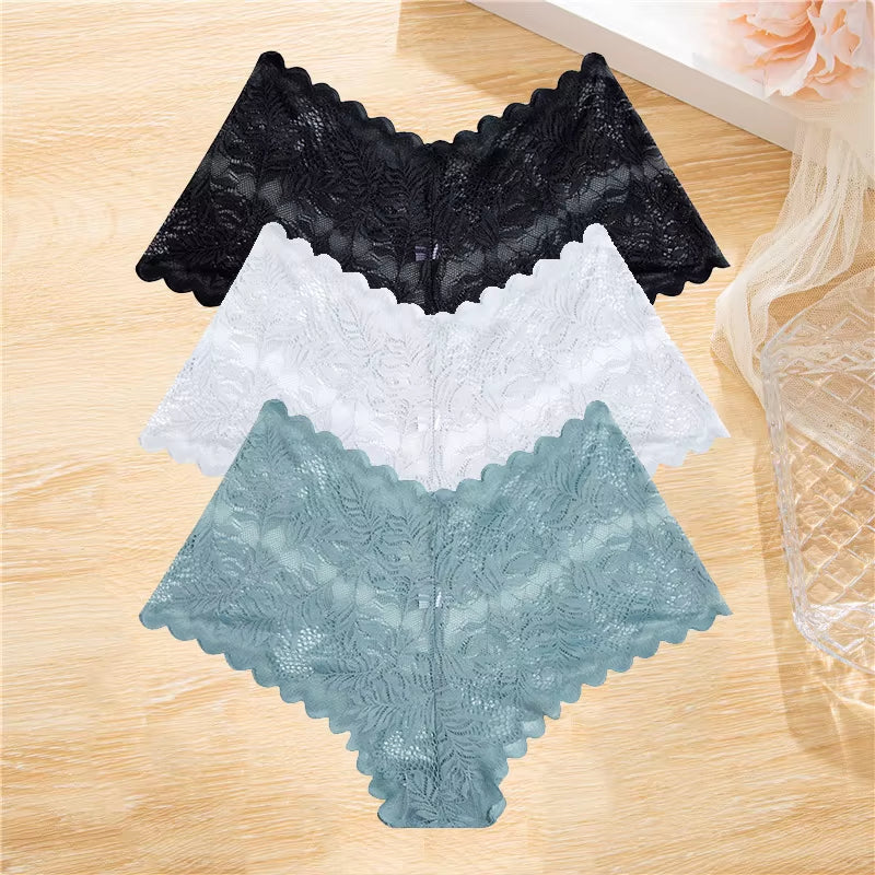 Elevate your lingerie game with 's 3Pcs Lace Boyshort Set – perfect for any occasion! Low-rise, floral design, and available in sizes S-XL. #LingerieGoals #FashionForward