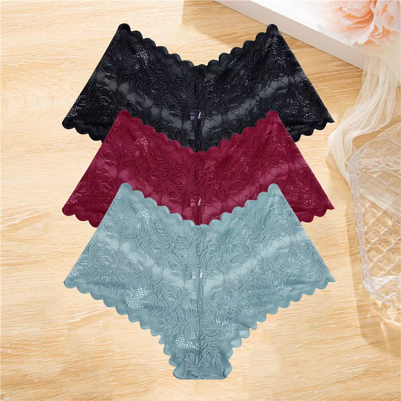 Elevate your lingerie game with 's 3Pcs Lace Boyshort Set – perfect for any occasion! Low-rise, floral design, and available in sizes S-XL. #LingerieGoals #FashionForward