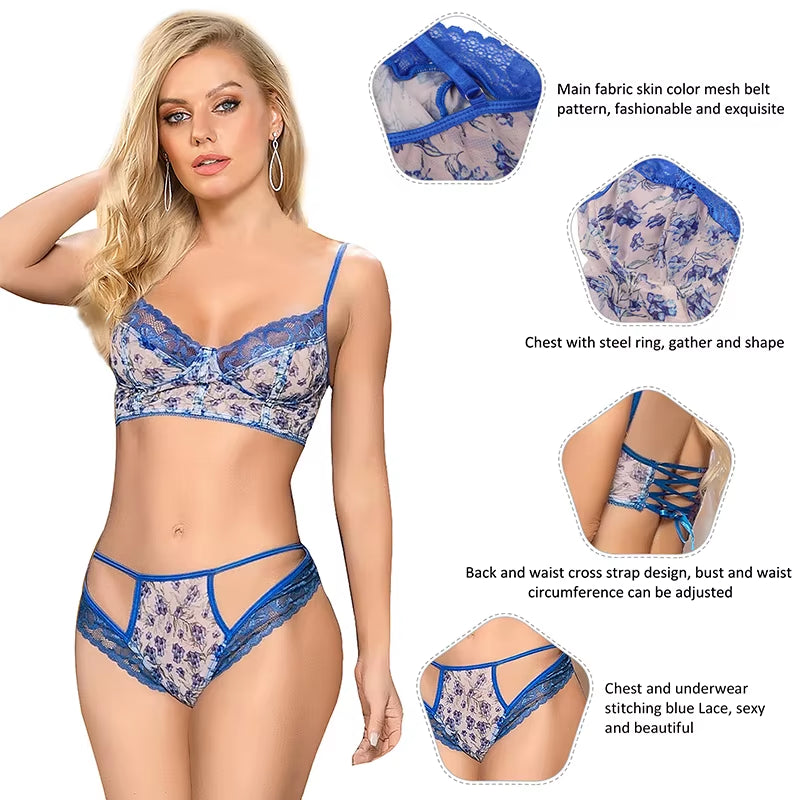 Unleash Your Inner Goddess with Our Plus Size Lace Floral Bra Set 🌷✨ Perfect for Those Special Moments! 💖👙