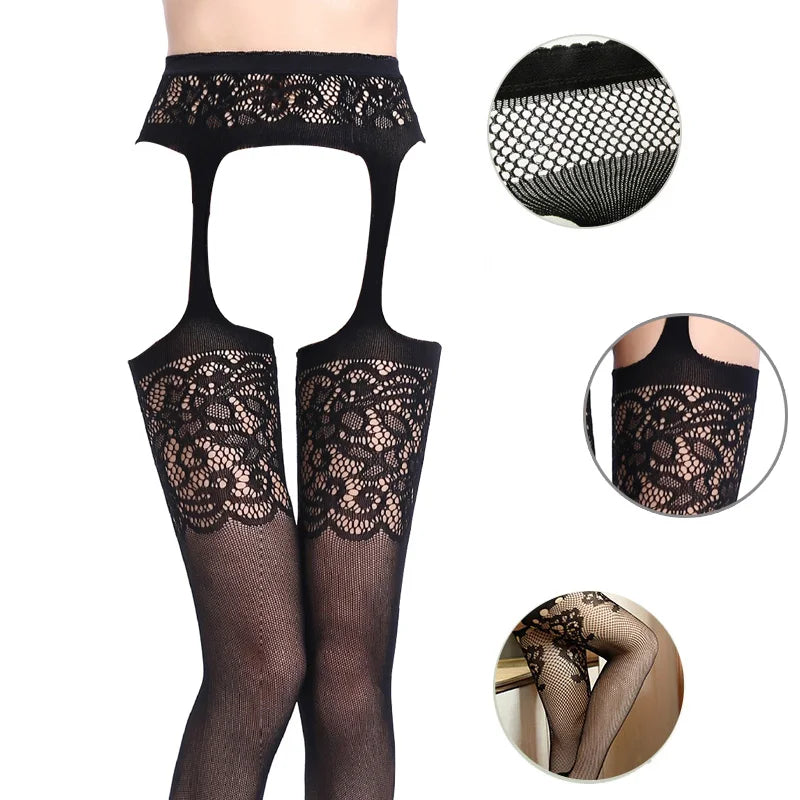 Unleash Your Inner Diva with Stunning Black Fishnet Stockings & Garter Belt! 💖🔥 #LingerieLove #Fashionista